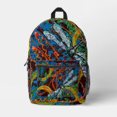 抽象芸術トンフライバックパック プリントバックパック (正面)