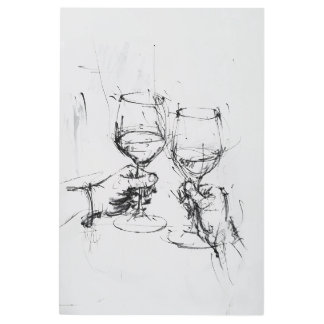 抽象芸術トーストスケッチ –  メタルプリント