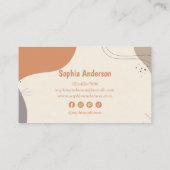 抽象芸術トーンのミニマリスト 名刺 (裏面)