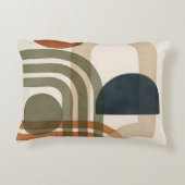 抽象芸術トーンの幾何形状 アクセントクッション (裏面)