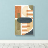 抽象芸術トーンの幾何形状 キャンバスプリント (インサイチュ (ウッドフロア))