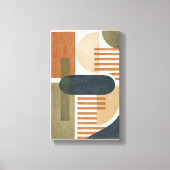 抽象芸術トーンの幾何形状 キャンバスプリント (正面)