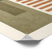 抽象芸術トーンの幾何形状 ポスター (角)