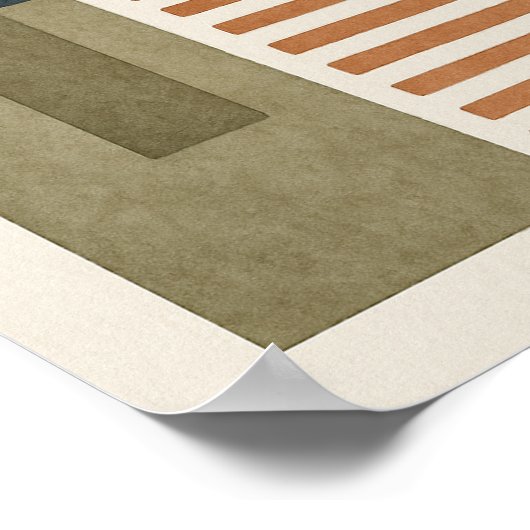 抽象芸術トーンの幾何形状 ポスター (角)