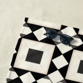 抽象芸術トーン付きジオメトリックパターン ビーチタオル (インサイチュ)