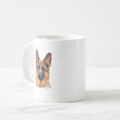 抽象芸術ドイツのシェパード・マグ コーヒーマグカップ (正面左)