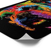 抽象芸術ドッグアート ポスター (角)