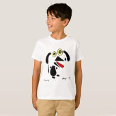 抽象芸術ドッグキッズベーシックTシャツ Tシャツ (正面フル)