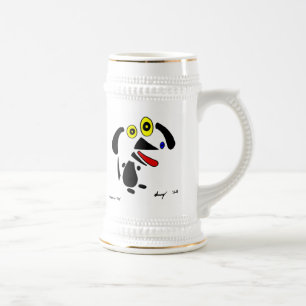 抽象芸術ドッグスタイン ビールジョッキ