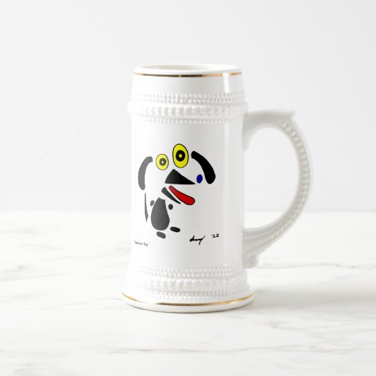 抽象芸術ドッグスタイン ビールジョッキ (右)