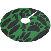 抽象芸術ドッグポープリント ブラッシュドポリエステルツリースカート (アングル)