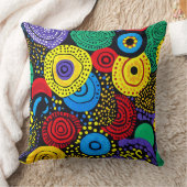 抽象芸術ドットアート4 クッション (ブランケット)