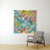 抽象芸術ドットスミアブラシストロークアクリルと水 タペストリー (インサイチュ)