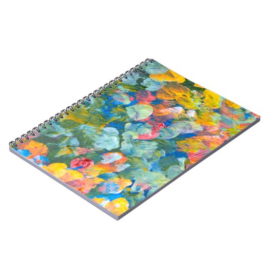 抽象芸術ドットスミアブラシストロークアクリルと水 ノートブック (左側)