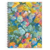 抽象芸術ドットスミアブラシストロークアクリルと水 ノートブック (正面)