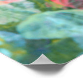 抽象芸術ドット塗りブラシストロークのアクリルおよび水 ポスター (角)