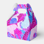 抽象芸術ドット明るいピンク色の青い円おもしろい フェイバーボックス (正面サイド)