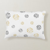 抽象芸術ドット金ゴールドとグレーパターン アクセントクッション (裏面)