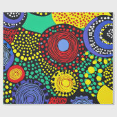 抽象芸術ドット3 ラッピングペーパー (フラット)