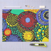 抽象芸術ドット3 薄葉紙 (クラフト)