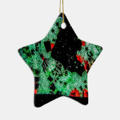 抽象芸術ドライフラワーオーナメント星再生プラスチック セラミックオーナメント (右)