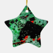 抽象芸術ドライフラワーオーナメント星再生プラスチック セラミックオーナメント (裏面)