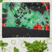 抽象芸術ドライフラワーキッチンタオル キッチンタオル (折り畳み)