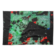 抽象芸術ドライフラワーキッチンタオル