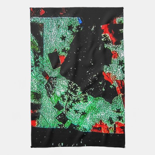 抽象芸術ドライフラワーキッチンタオル キッチンタオル (縦)