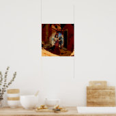 抽象芸術ドラゴンスカルウィッチーAIアートマットバリュー ポスター (キッチン)