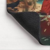 抽象芸術ドラゴンスカルオカルトダークウィッチーAIアート マウスパッド (コーナー)