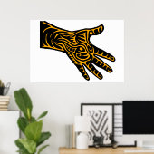 抽象芸術ドラゴン ポスター (ホームオフィス)