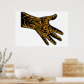 抽象芸術ドラゴン ポスター (キッチン)