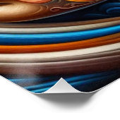 抽象芸術ドリームスケープ海セレニティ&コミック疑問に思 ポスター (コーナー)