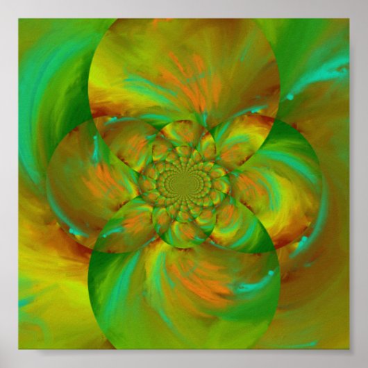 抽象芸術ドリーモトリップ(幻覚体験)のようなアモダンート ポスター (正面)