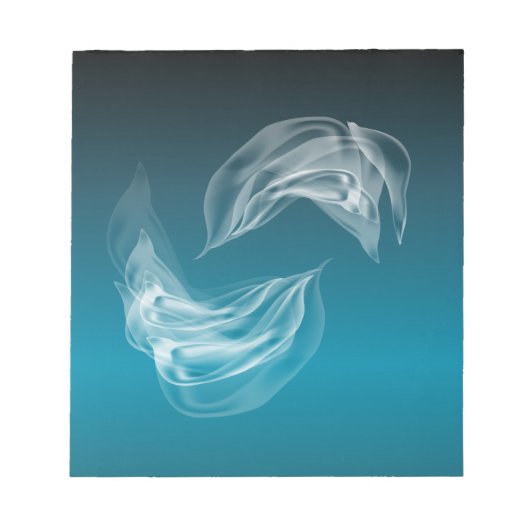 抽象芸術ドルフィンズ遊 ノートパッド (正面)