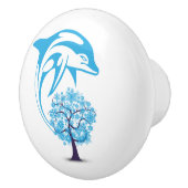 抽象芸術ドルフィンセラミックノブ セラミックノブ (右)