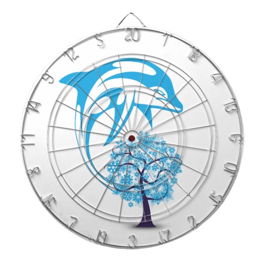 抽象芸術ドルフィンメタルケージダーツボード ダーツボード (正面)