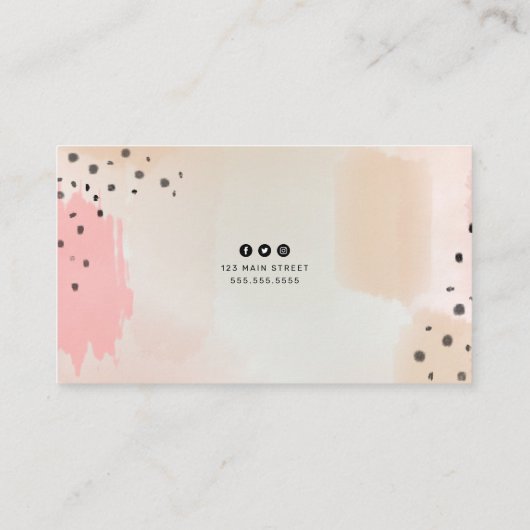 抽象芸術ドレス型枠ロゴリテールブティック 名刺 (裏面)