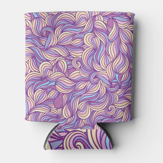 抽象芸術ドードル波：クリエイティブ背景。 缶クーラー (正面)