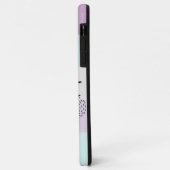 抽象芸術ドードル薄紫ミントグレイストライプカスタム Case-Mate iPhoneケース (裏面/左)