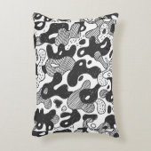 抽象芸術ドールスタイル迷彩服、黒 アクセントクッション (正面(垂直))