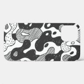 抽象芸術ドールスタイル迷彩服、黒 Case-Mate iPhoneケース (裏面 (横))