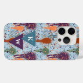 抽象芸術ド絵を描リップモダン(ばちゃばちゃ)跳ねるモノグラム Case-Mate iPhoneケース (裏面 (横))