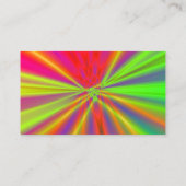 抽象芸術ナイトクラブネオンライトショーイエローDJ 名刺 (裏面)