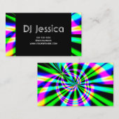 抽象芸術ナイトクラブネオンライトDJ 名刺 (正面/裏面)