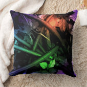 抽象芸術ナイトグローフローラ装飾用クッション クッション (ブランケット)