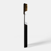 抽象芸術ナイトライト海の光沢のある金ゴールドブラック iPhoneケース (左側面)