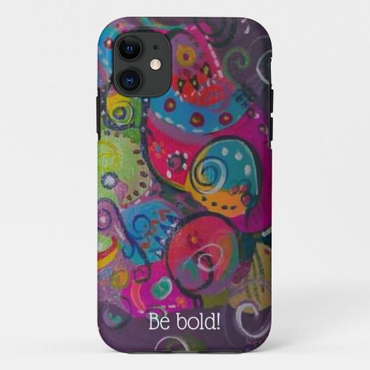 抽象芸術ナスとカラー絵画スワール Case-Mate iPhoneケース (裏面)