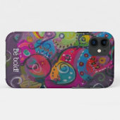 抽象芸術ナスとカラー絵画スワール Case-Mate iPhoneケース (裏面(横))